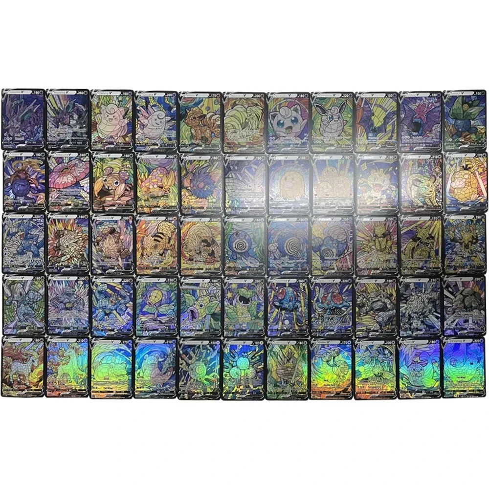 151Pcs/set Generation 1 Baroque Church Style Silver Hot Color Flash Card Charizard Diy Anime Collection Cards Gift Toys