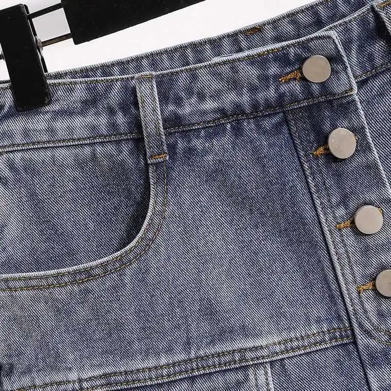 

Джинсовая юбка больших размеров для женщин, осенние новые повседневные брюки из ПВХ с низкой талией для женщин среднего возраста