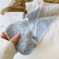 Cashew flower silk scarf double-sided printed for Women, Lightweight Versatile Bandana Style, Daily Office Party Vacation Boho 6