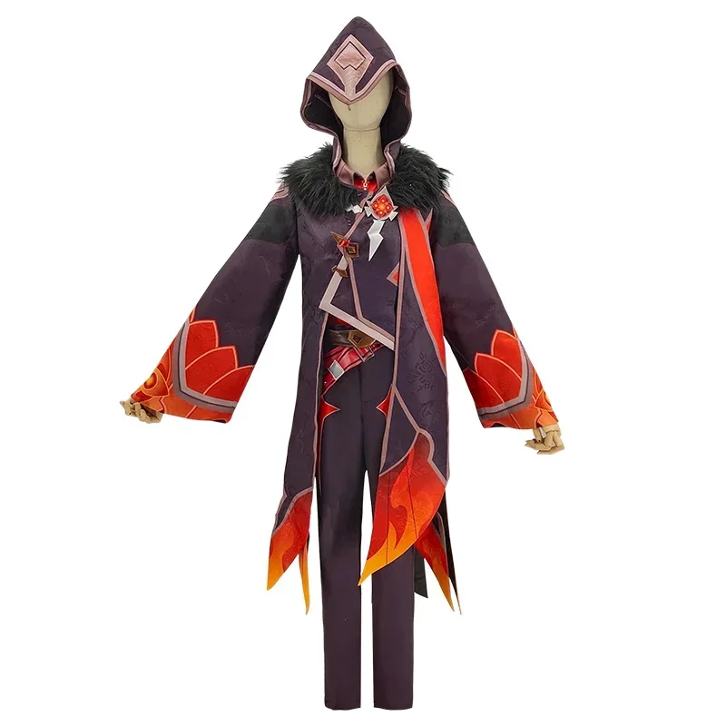 Genshin Impact Game NPC Debt Processor Cosplay Costume pour hommes, Fatui, Pyro Agent, Halloween Carnival Uniform, MN8