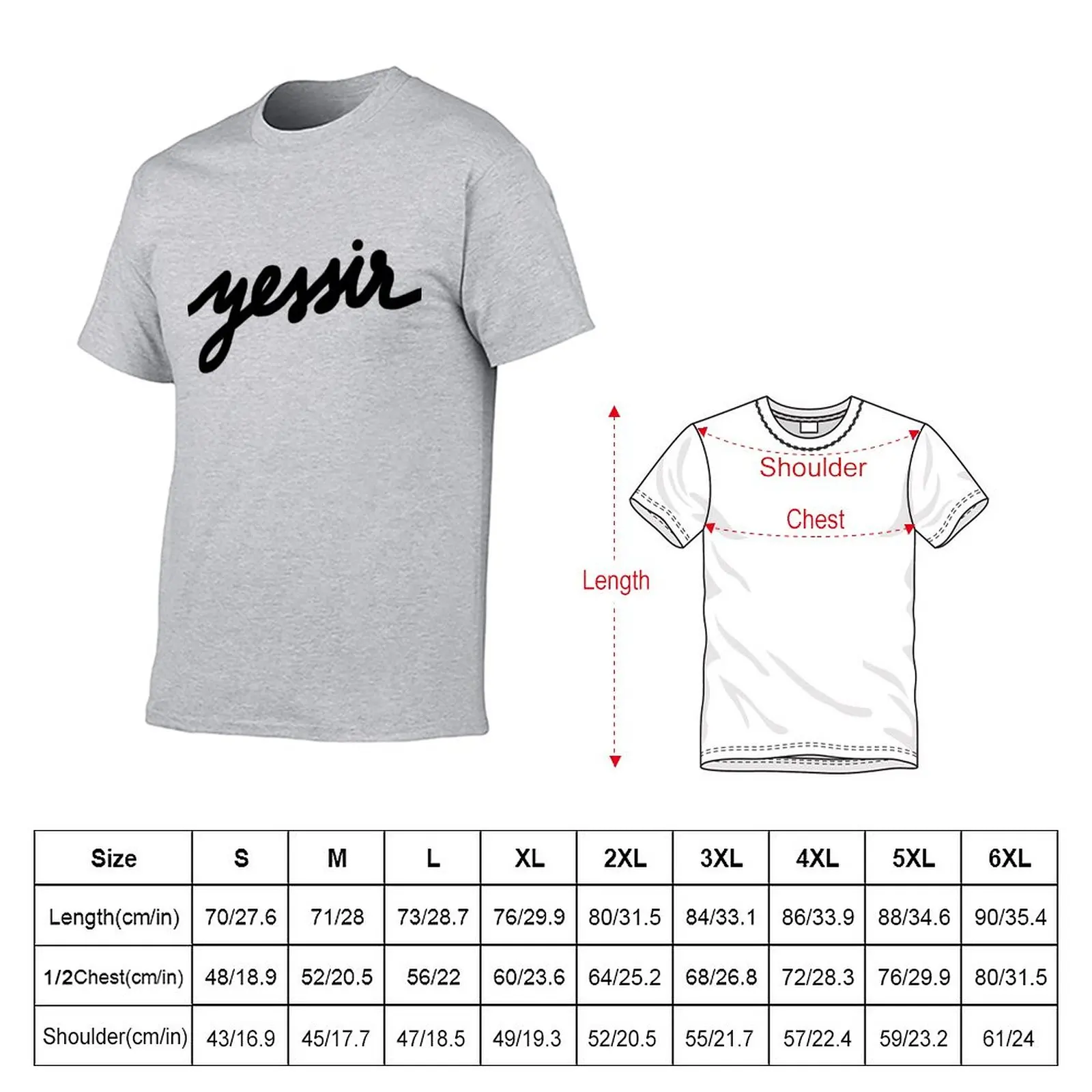 New yessir cursive T-Shirt man clothes custom t shirt Short sleeve Aesthetic clothing designer t shirt men