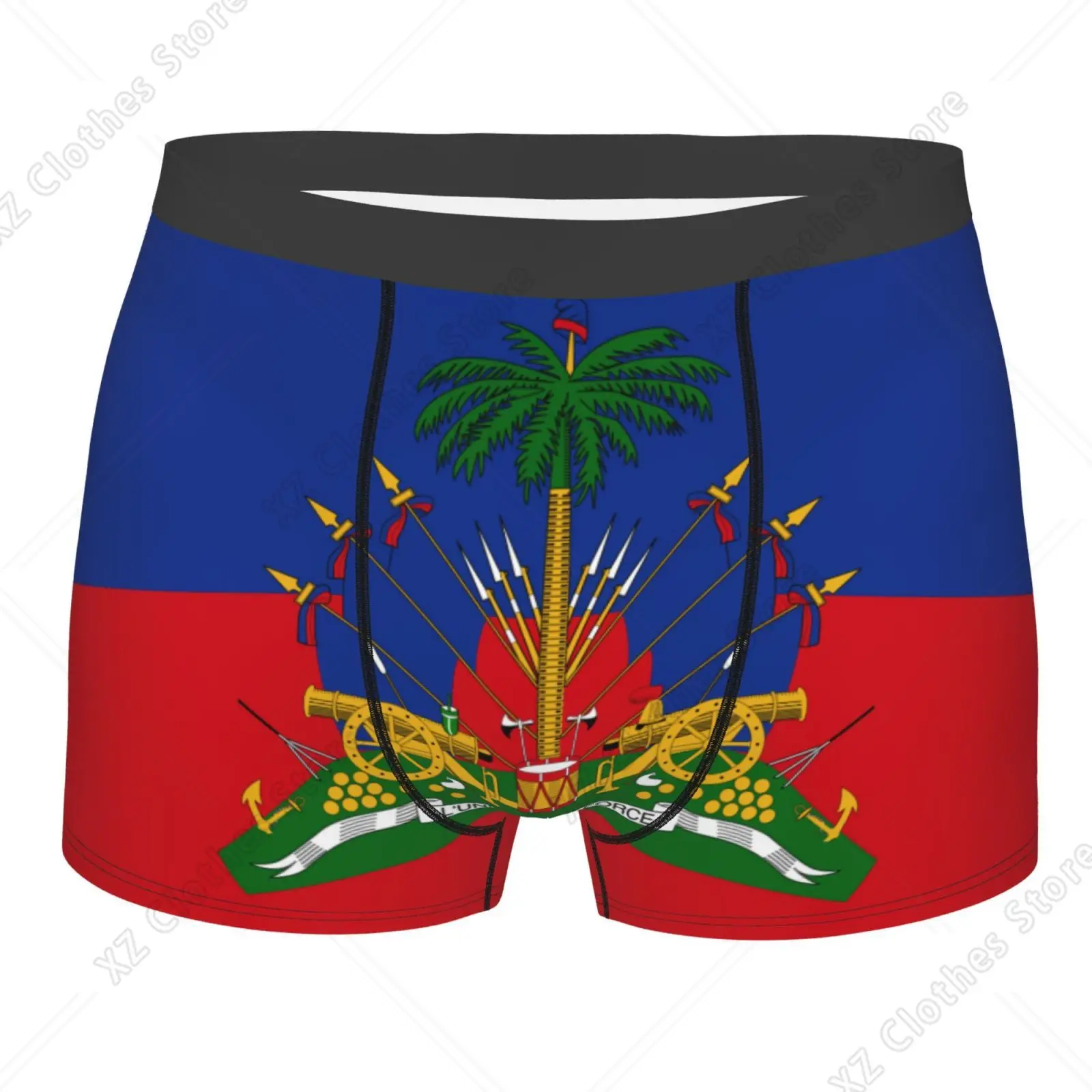 Flag of The Republic of Haiti Pattern Man's Boxer Briefs Breathable Funny Underwear High Quality Print Shorts Gift Idea
