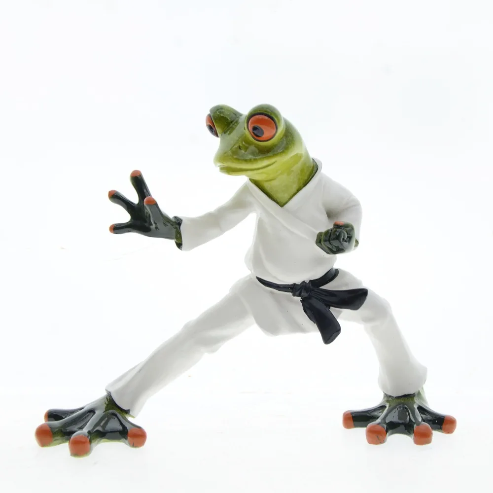 NEW 1-2Pcs 3D  Resin Creative Frog Craft Thinking about skiing cycling  sports Frog ModelHome Office Tabletop Decor Gift Present