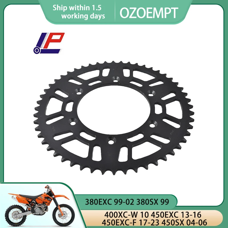 

OZOEMPT 520-52T Motorcycle Rear Sprocket Apply to 380EXC 99-02 380SX 99 400XC-W 10 450EXC 13-16 450EXC-F 17-23 450SX 04-06