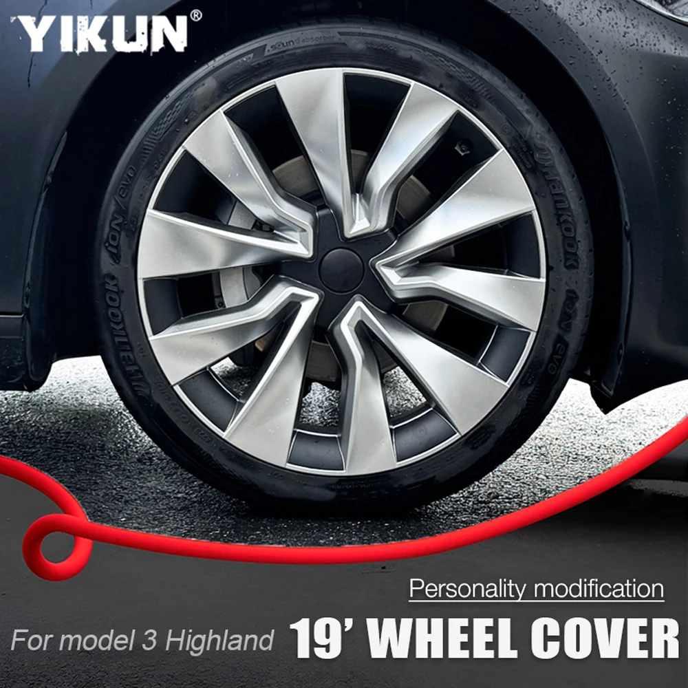 

4PCS HubCap Car for Tesla Model 3 19 Inch 2025 Highland Performance Wheel Cover Full Rim Wheel Cap Accessories Wheel Parts 2024