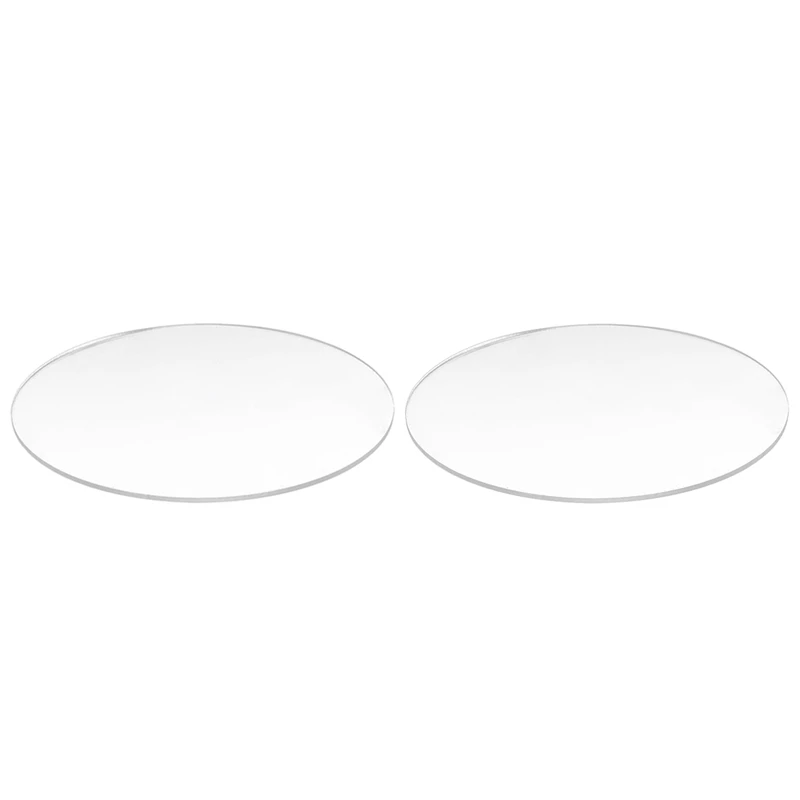 2Pcs Transparent 3Mm Thick Mirror Acrylic Round Disc Diameter - 100Mm & 85Mm