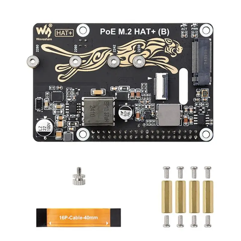 Waveshare For Raspberry Pi 5 Compatible Pcie M. 2 Expansion Board With Poe& Nvme For 2230/2242/2260/2280 M. 2 Hard Drives