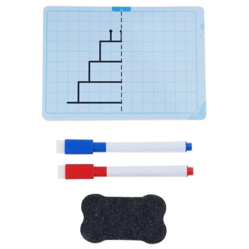 Kids Symmetrical Drawing Learning Set con tavolo da disegno grigliato e marcatori 77JC