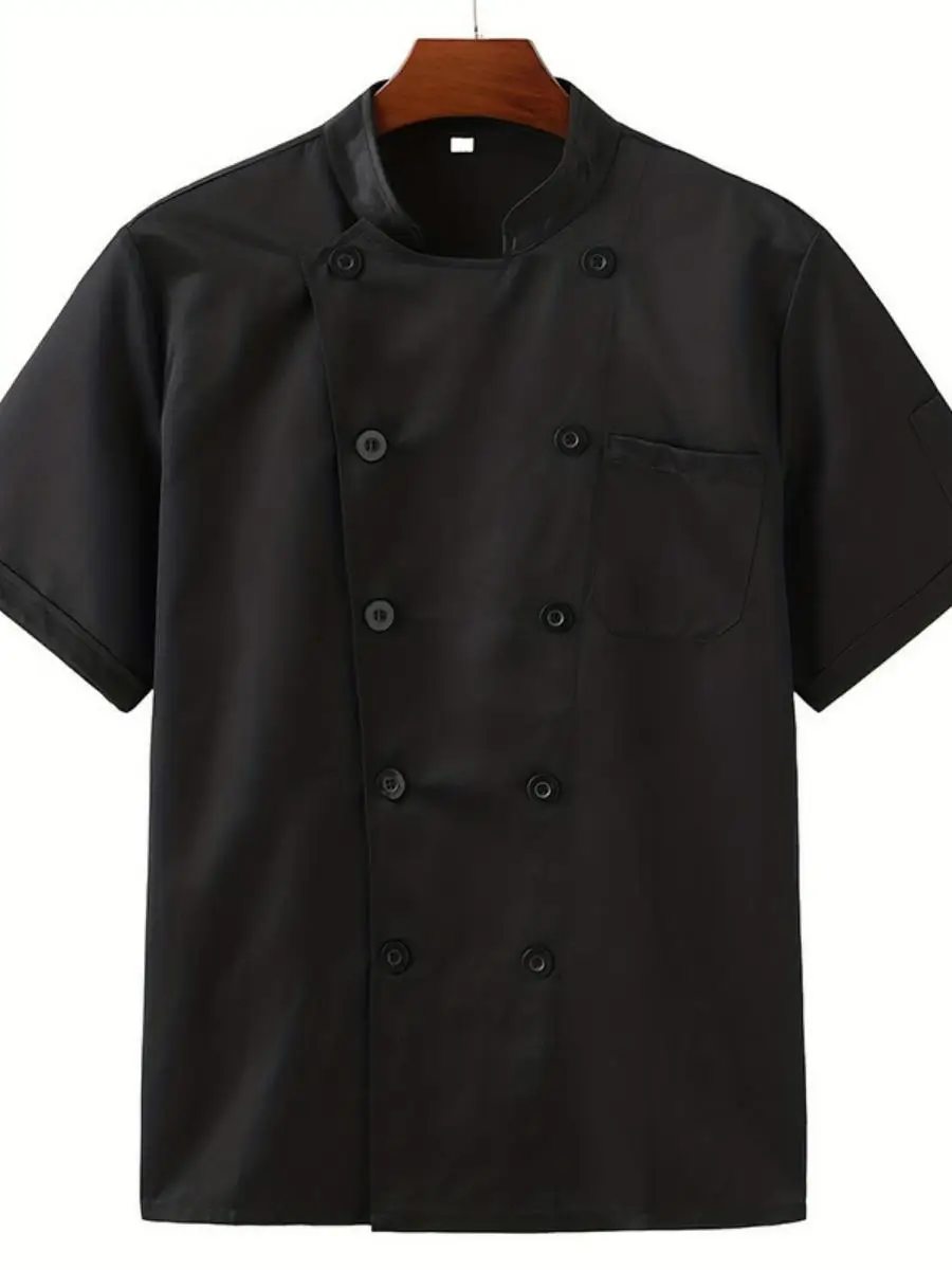 

Men's ort Sve Chef Work orm Breathable Restaurant Kitchen Baking Clothing with ket Spring Season Profional Suit