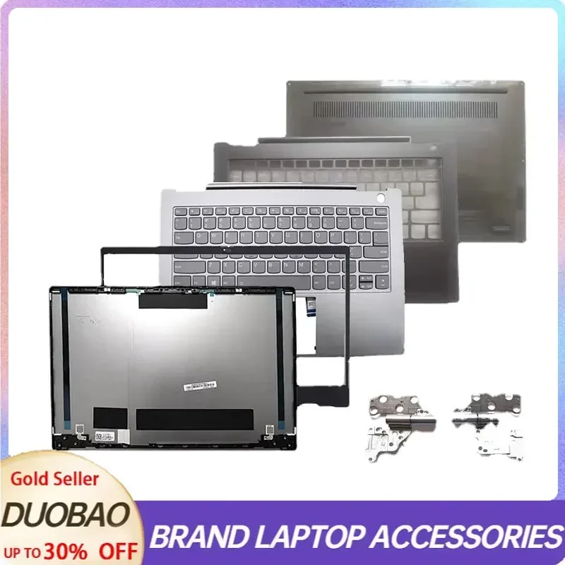 

New For New Lenovo Thinkbook 14s-IWL Laptop LCD Back Cover/Front bezel/Hinges/Palmrest/Bottom Case Silvery Laptop Replace Cover