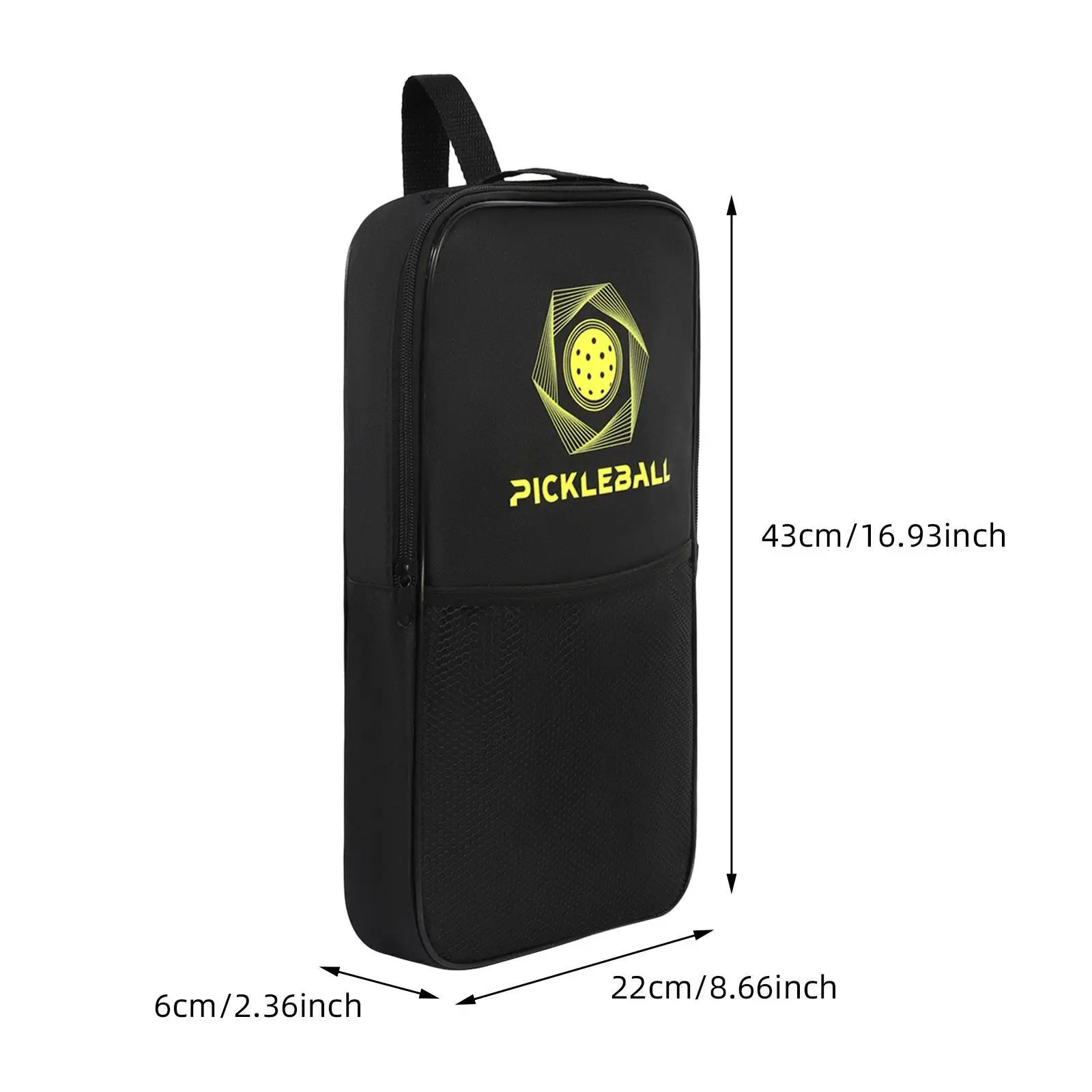 Pickleball Racket Bag Compact Sling Bag for Women Men Holds 2 Paddles 4 Balls for Outdoor Activities Training Travel Supplies