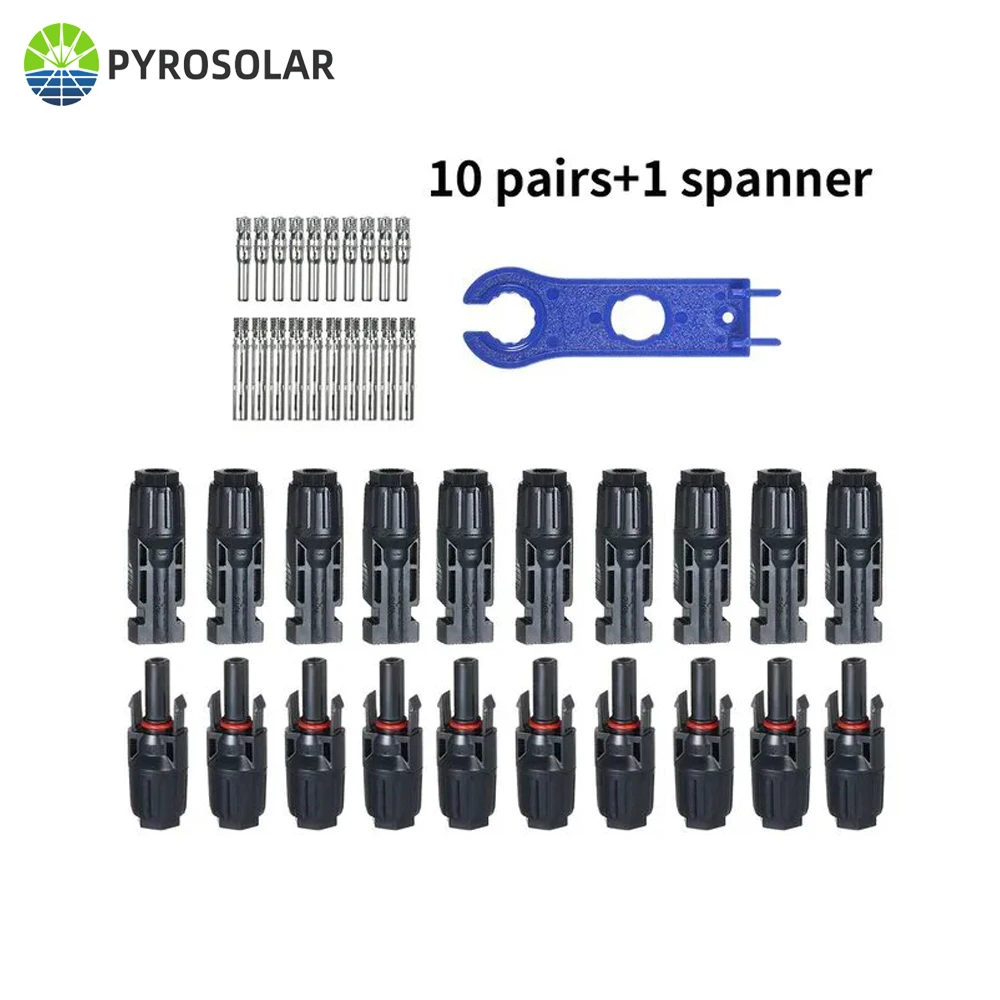 PYROSOLAR Waterproof Solar Connectors with Spanner Solar Panel Connector Solar PV Connector for Solar Cable 2.5/4/6mm