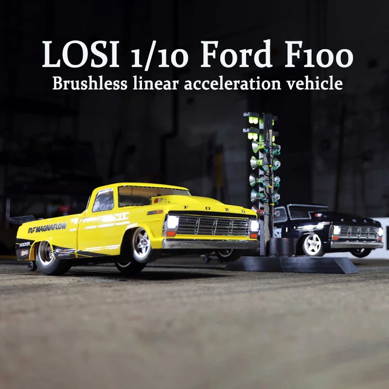 LOSI 1/10 Ford F100 Remote Control Brushless Linear Acceleration Car Two Wheel Drive 1968 Ford Shell High-Speed Rc Model Car Toy