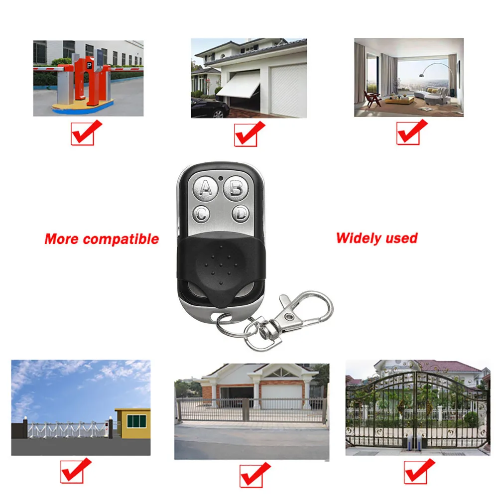 FDOITRAND Garage Door Remote Control Clone Command Transmitter FDOITRAND TS2DE TS4DE MPSTF2E MPSTF4E ER2C4ACD 433MHz Fixed Code