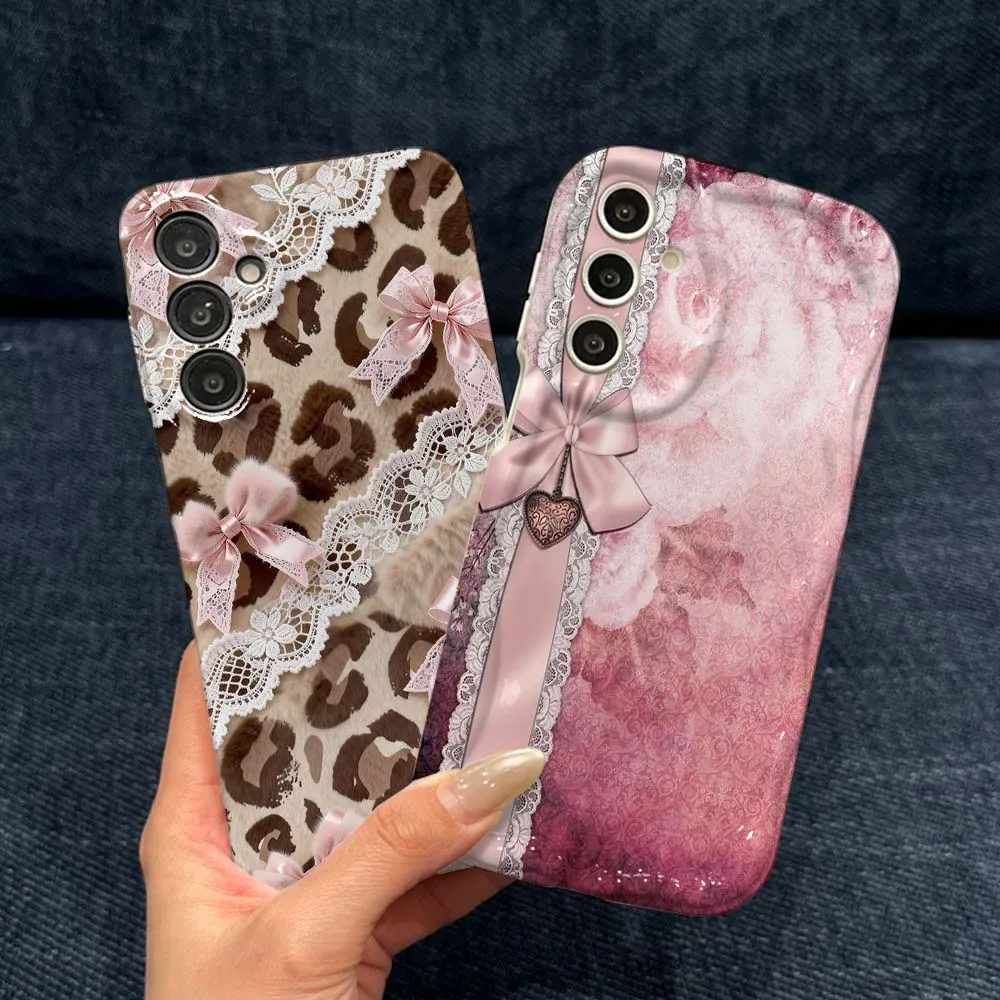 Design Bow Pattern For Samsung Galaxy A56 A55 A54 A51 A25 A17 A06 A05 Feilin Phone Case Wave Oil Phone Case Cover