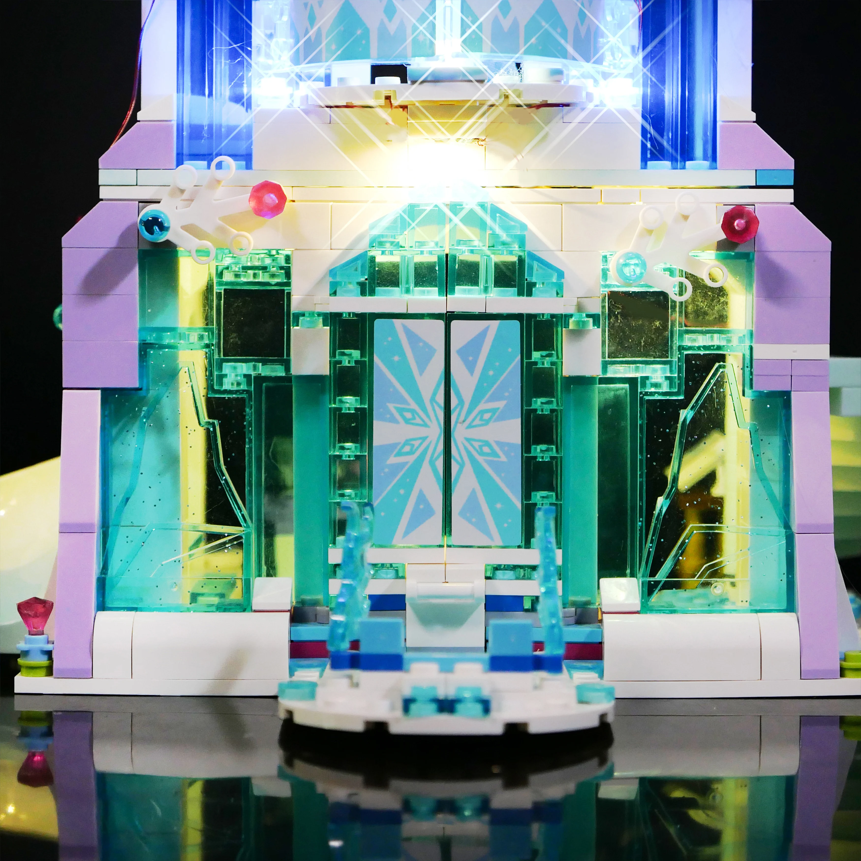 مجموعة إضاءة LED لبنة البناء DIY لنموذج قلعة الأميرة ذات الطابع المجمد 41148، ملحقات الإضاءة للتجميع والديكور