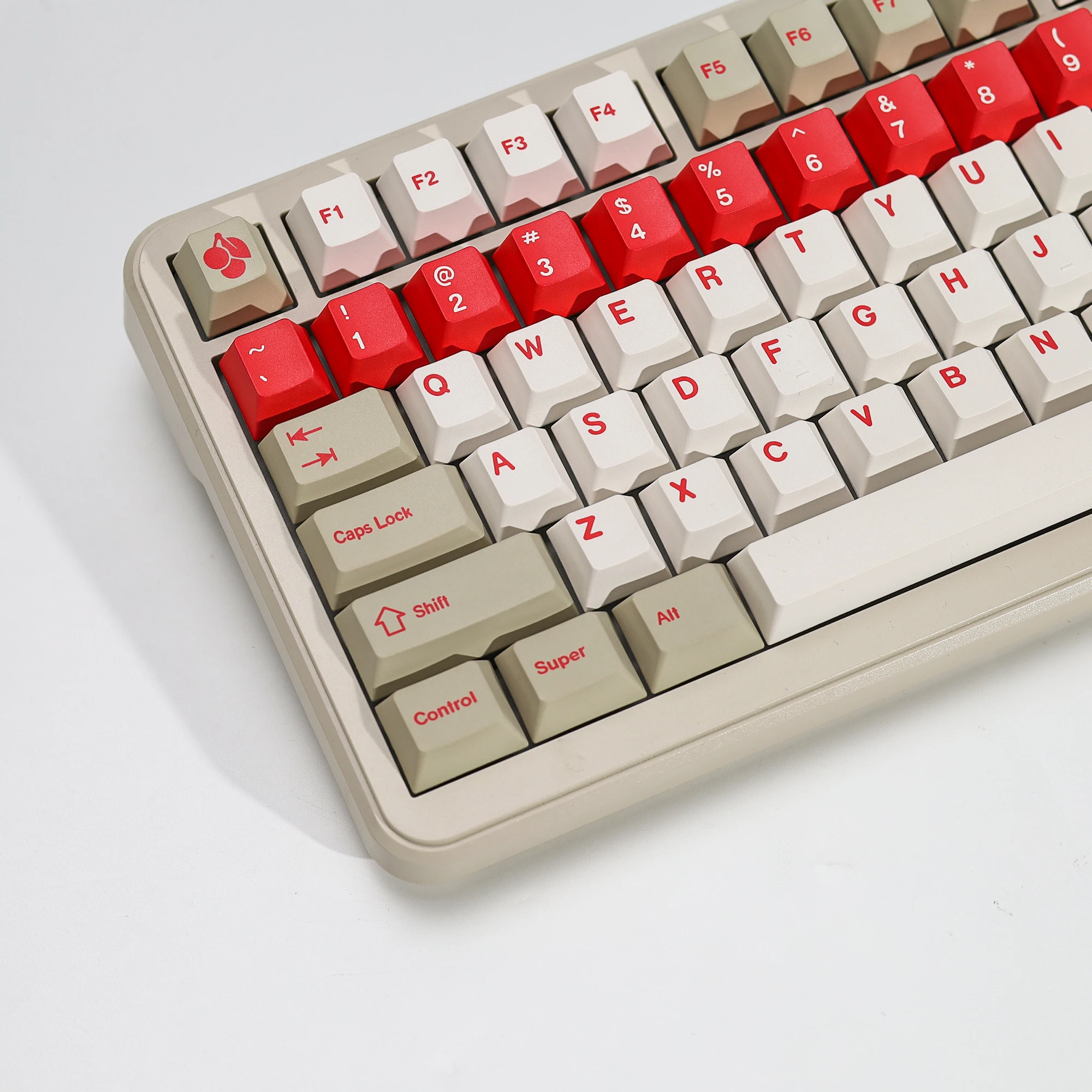 KBDiy GMK Red Alert Tastenkappen Retro Cherry Profil PBT Ailce Tastenkappen Maßgefertigt für MX-Schalter 75% Gaming Mechanische Tastatur Tastenkappen – Detail 17