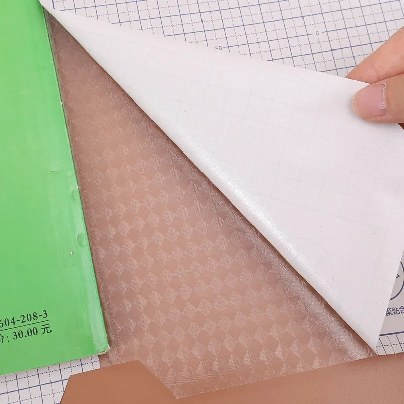 10Pcs/Set Waterproof Book Self-Adhesive Protective Covers with Name Stickers Transparent Self Adhesive Books Cover Skin Sleeves