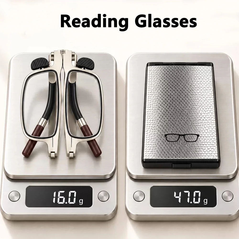 New Phone Holder Anti Blue Light Folding Reading Glasses Men Women Portable Presbyopic Eyewear with Ultra thin Case 1.0-3.5