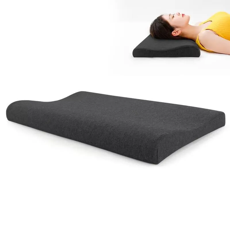 Orthopedic Memory Foam Sleeping Low Single Person Pillow Soft Core Thin Long Adult Neck Support  Comfortable