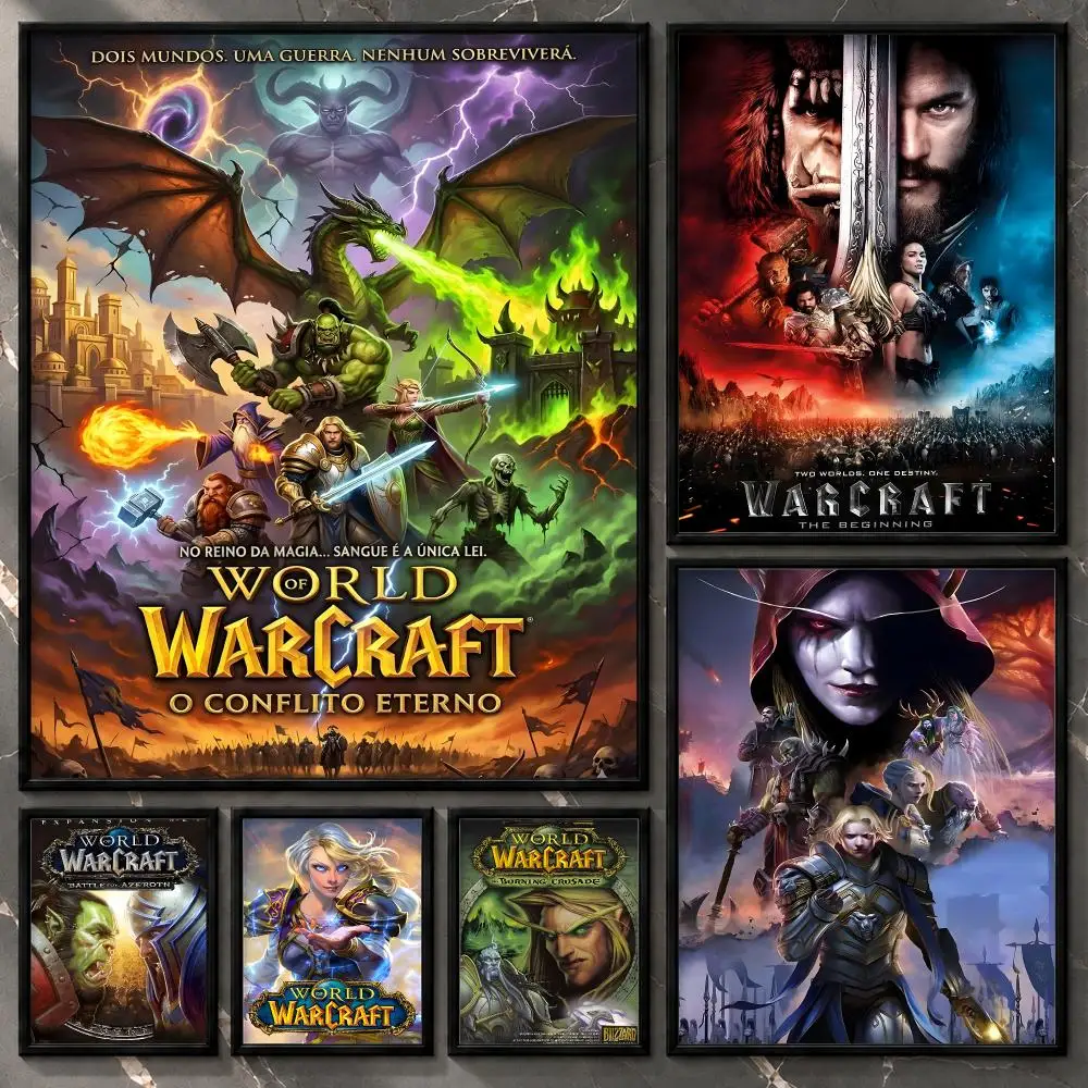 World of Warcraft Fantasy MMORPG Game Epic Quest Adventure Realm Poster Aesthetic Unframed Wall Prints for Bedroom & Living Room
