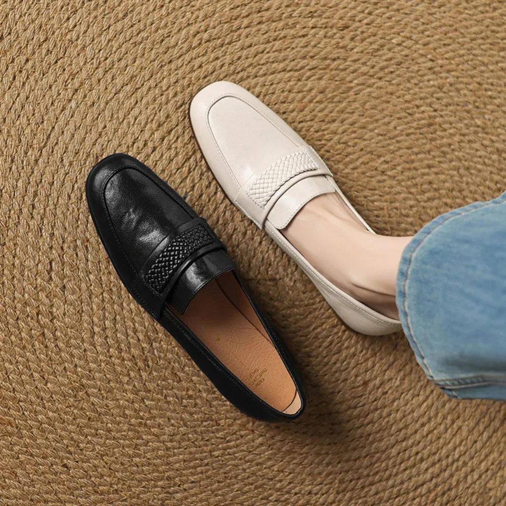 

Модные туфли на плоской подошве, женские лоферы высокого качества, легкие мокасины, обувь из натуральной кожи для женщин, обувь