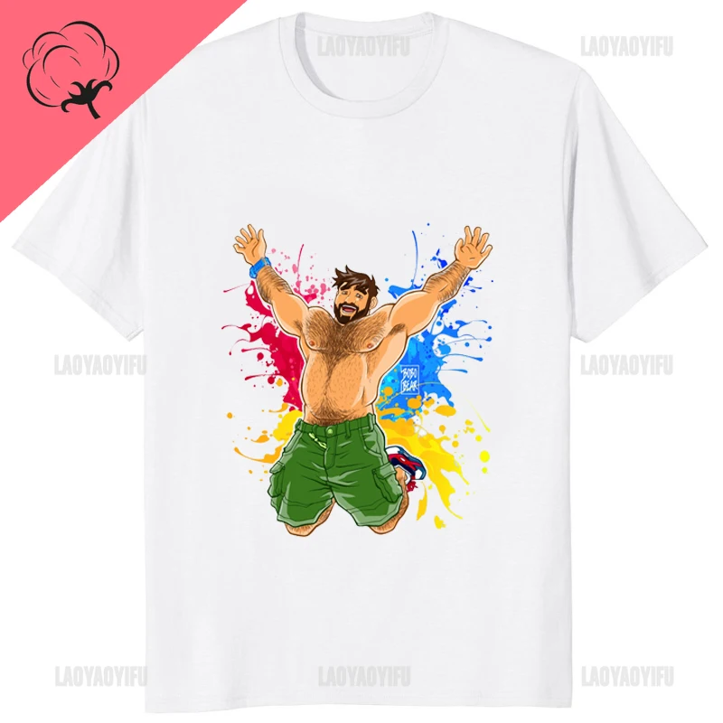 Humor BEAR Graphic Adam Likes Cotton T-Shirt Bobobear Funny Printed Lgbt Gay Classic T Shirt Casual Fashion Breathe Man Tshirt