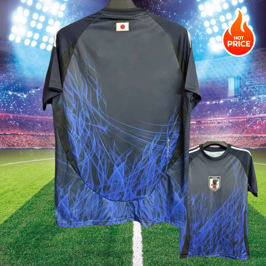 

Men's Quick Drying with Blue Flame Print Jersey Japan's Best-selling Jersey Comfortable Casual Breathable Short Sleeved Shirt