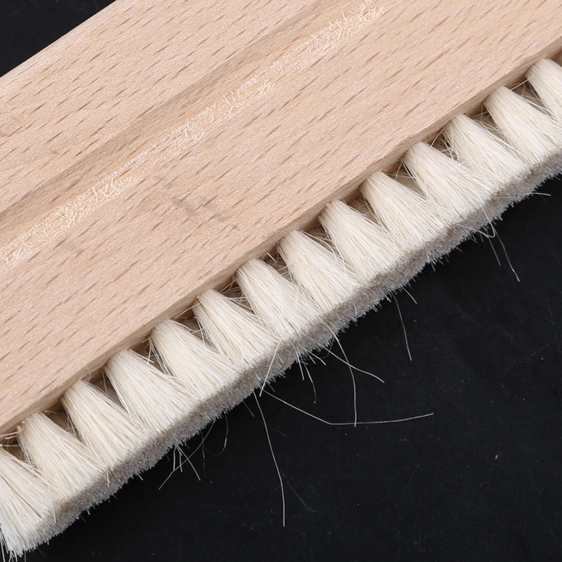 Wooden Handle Brush Keyboard Brush Turntable Album Cartridge Clean Dust Removal Brush Wool for LP Vinyl Record