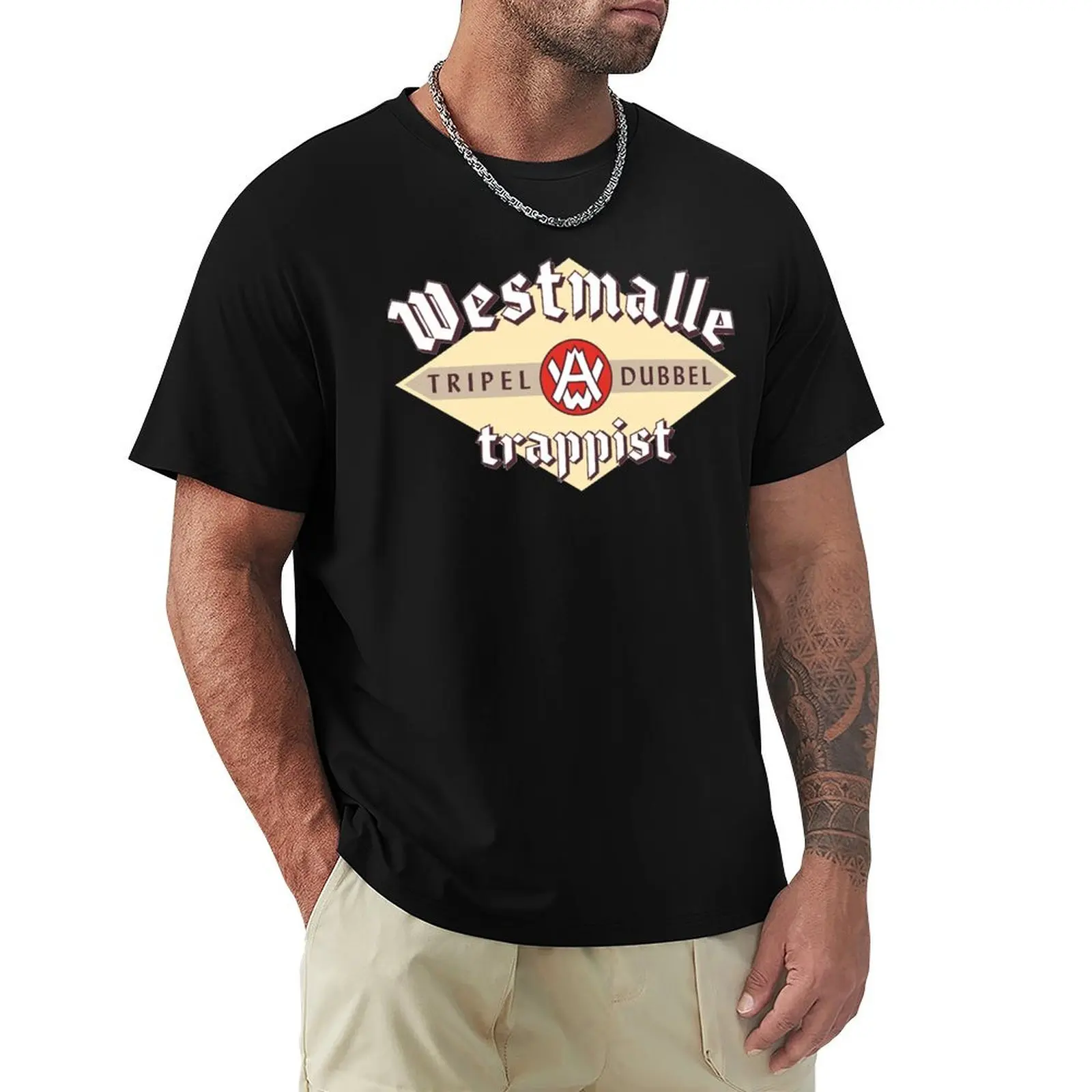 

For Mens Womens Trappist Westmalle Lager Ale Gifts For Fan T-Shirt Luxury man anime gifts for boyfriend mens t shirts pack