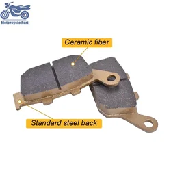 Motorcycle Rear Brake Pads For KAWASAKI Z 750R For TRIUMPH Daytona 600 650 675 955i Tiger 800 For YAMAHA GSX 250R GW250 SFV650