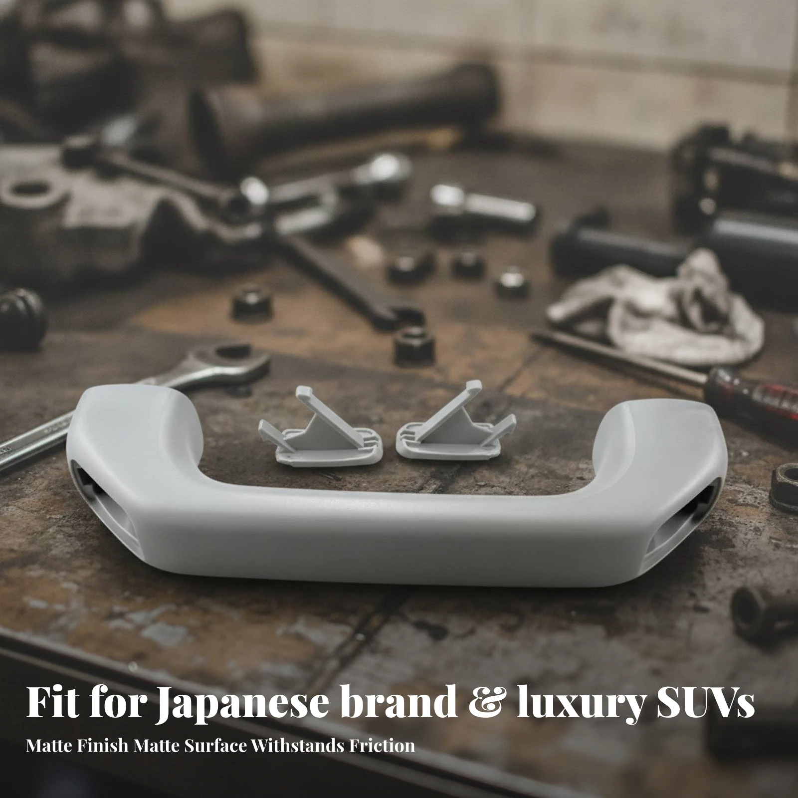Interior Grab Handle with Mounting Clips Snap-Fit Car Roof Grab Handle Hardware Contoured Long-Lasting for DIY Mechanics