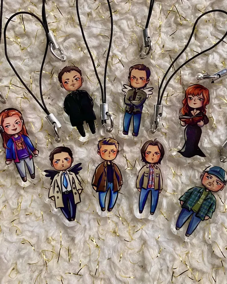 Supernatural Charm Double Sided Acrylic Keychain Fashionable And Stylish Key Ring for Daily Use