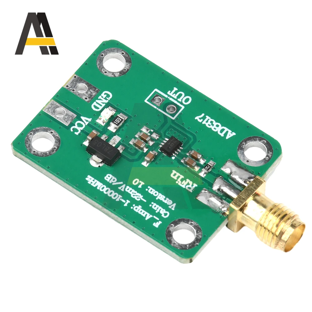 AD8317 تيار مستمر 7-15 فولت RF وحدة عالية التردد الناتج سجل كاشف الطاقة متر-55dBm-0dBm RF إشارة كشف الطاقة 1 متر-10000 ميجا هرتز