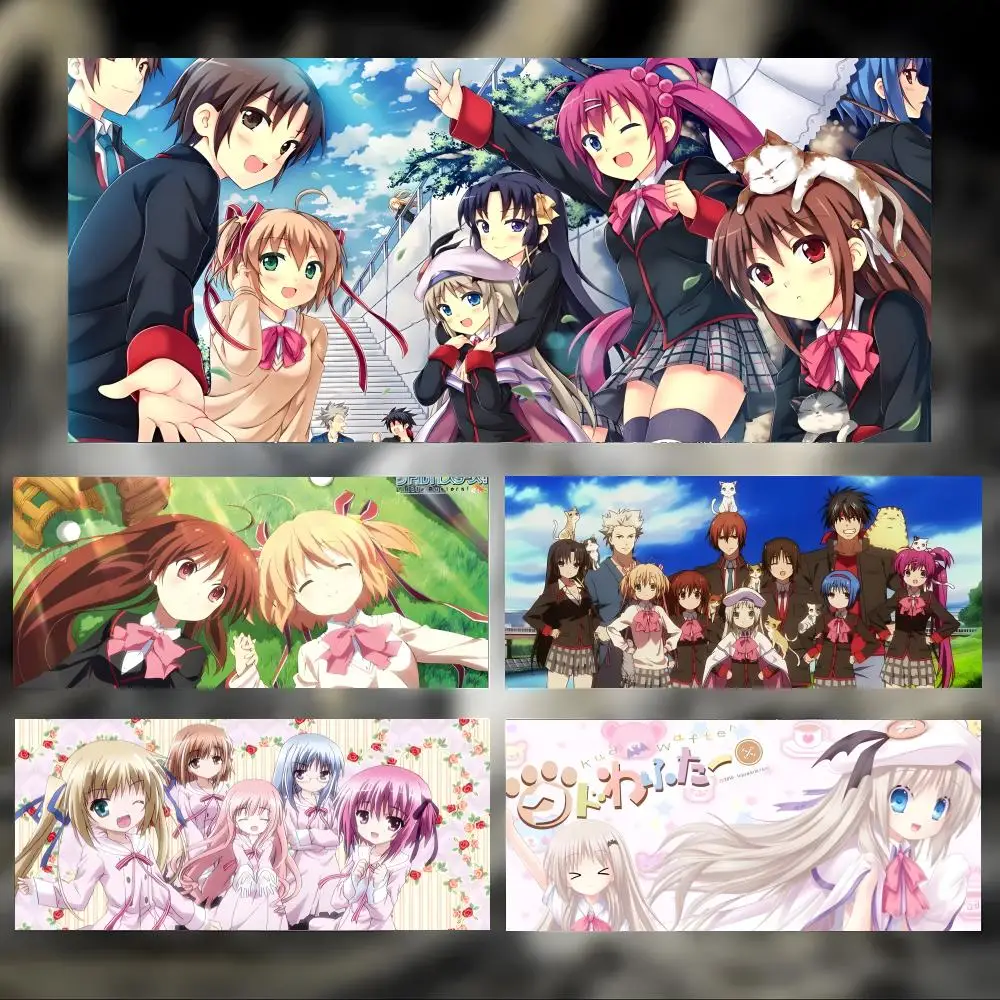 Warm Cute Anime L-Little Busters! Mouse Pad Large Thick Desk Pad Stitched Edges Gaming Mouse Mat for PC