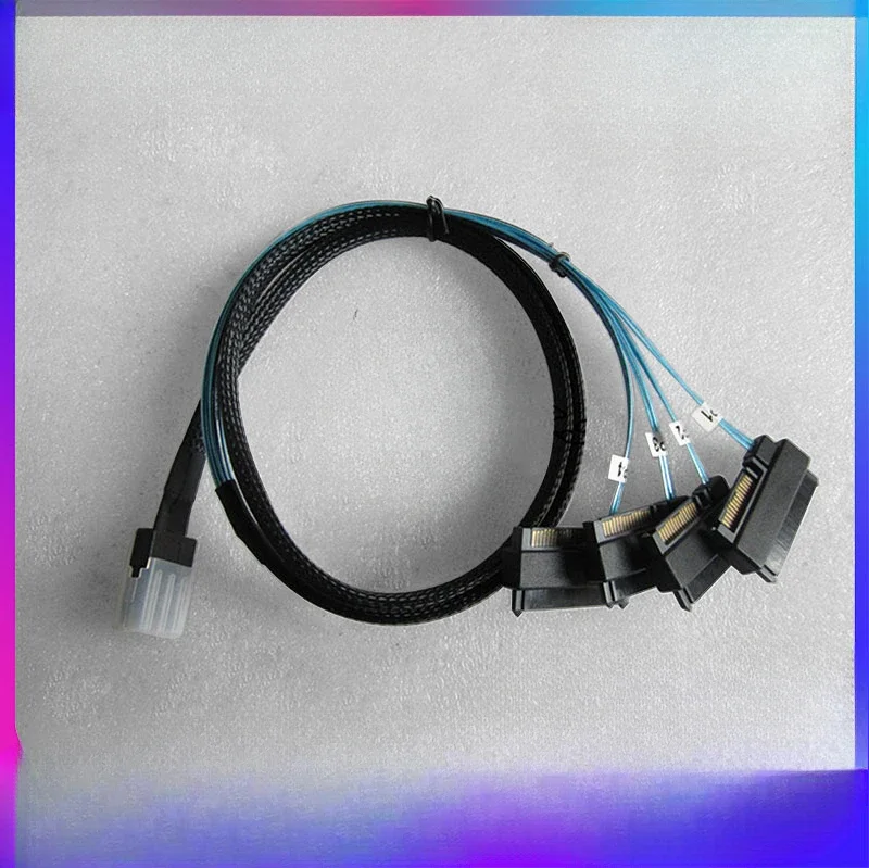 Array card Mini SAS SFF-8087 to 4 SFF 8482 SAS hard disk SATA power supply head connection cable