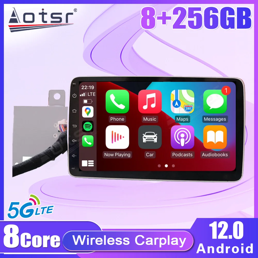 8+256GB 5G LTE  Car Radio For Ford Focus 2019 Multimedia Video Player 8 Core Android12  Wireless Carplay Stereo Navigation GPS