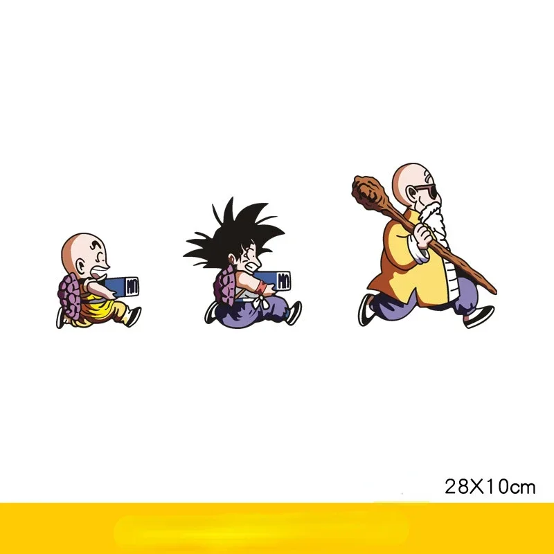 Dragon Ball Son Goku Funny Car Sticker Cute Figure Stickers Decoration for Trunk Windshield Bumper Motorcycle Helmet Accessories