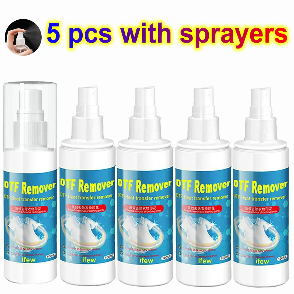 DTF Remover 500 ml DTF Vlr Remove Heat Press Vinyl Clothes Textile Shirts Industrial Cleaner Print Removal Solution Liquid Kit