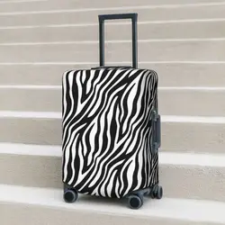 Zebra Pattern Suitcase Cover African Animal Stripes Print Elastic Cruise Trip Protection Luggage Supplies Flight