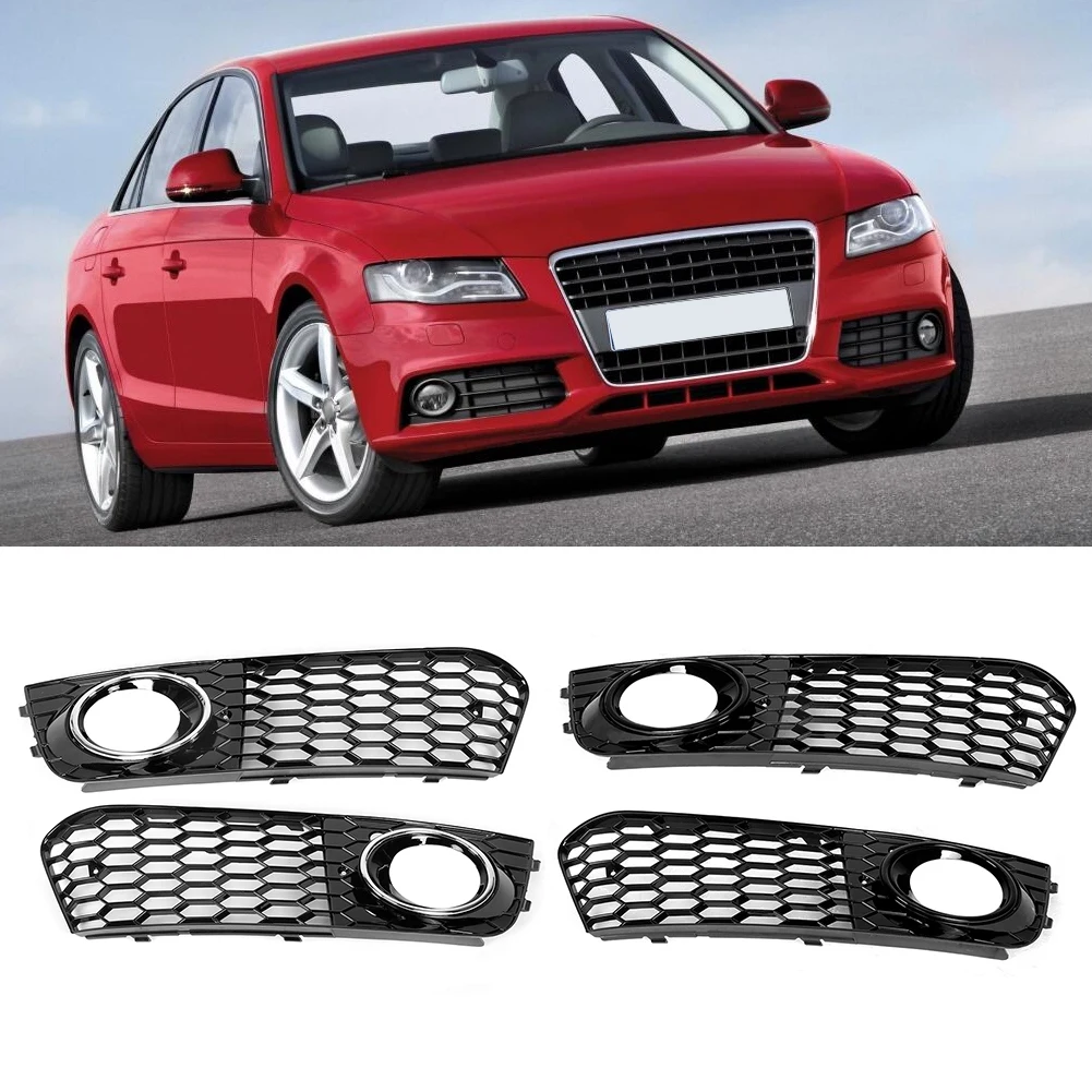 

Fits for B8 Fog Light Cover Fog Light Frame Fog Light Cover Lamp Frame Mesh Grille Fit for B8 2009-2011