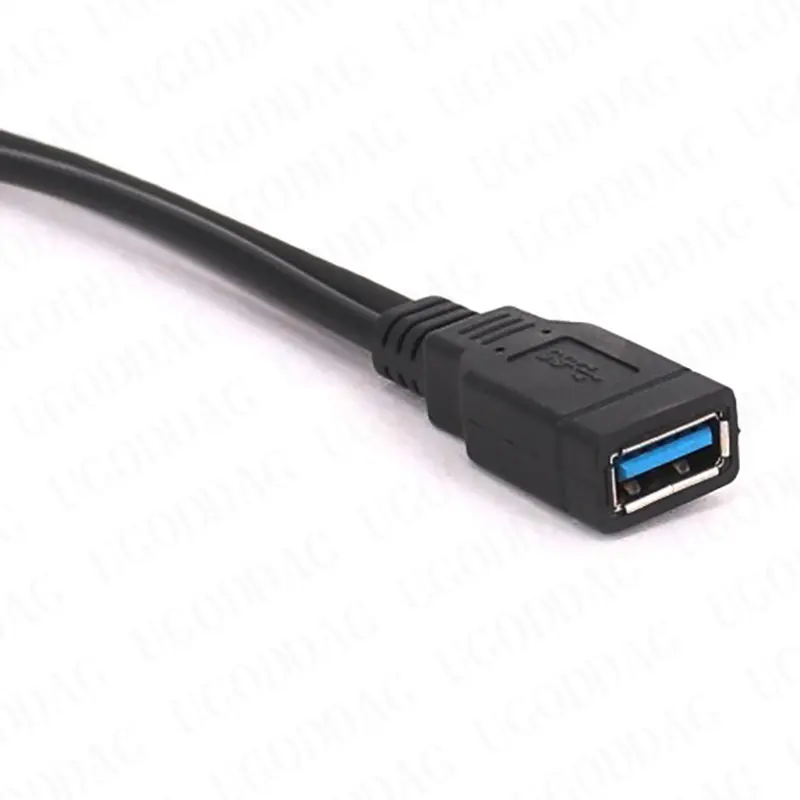 30 سنتيمتر USB 3.0 أنثى إلى المزدوج USB ذكر محور البيانات محول الطاقة Y الخائن USB شحن كابل الطاقة الحبل تمديد الكابلات