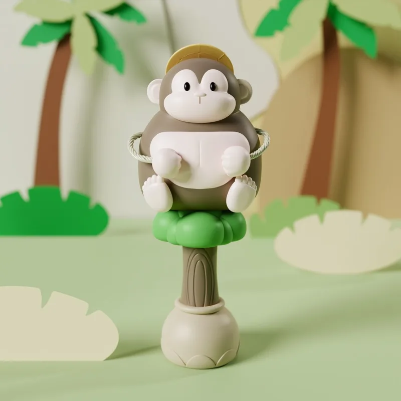 Chocalho para bebês recém-nascidos, chocalhos calmantes, tambor de mão de 0-1-2 anos, brinquedos audiovisuais, treinamento de aderência para crianças