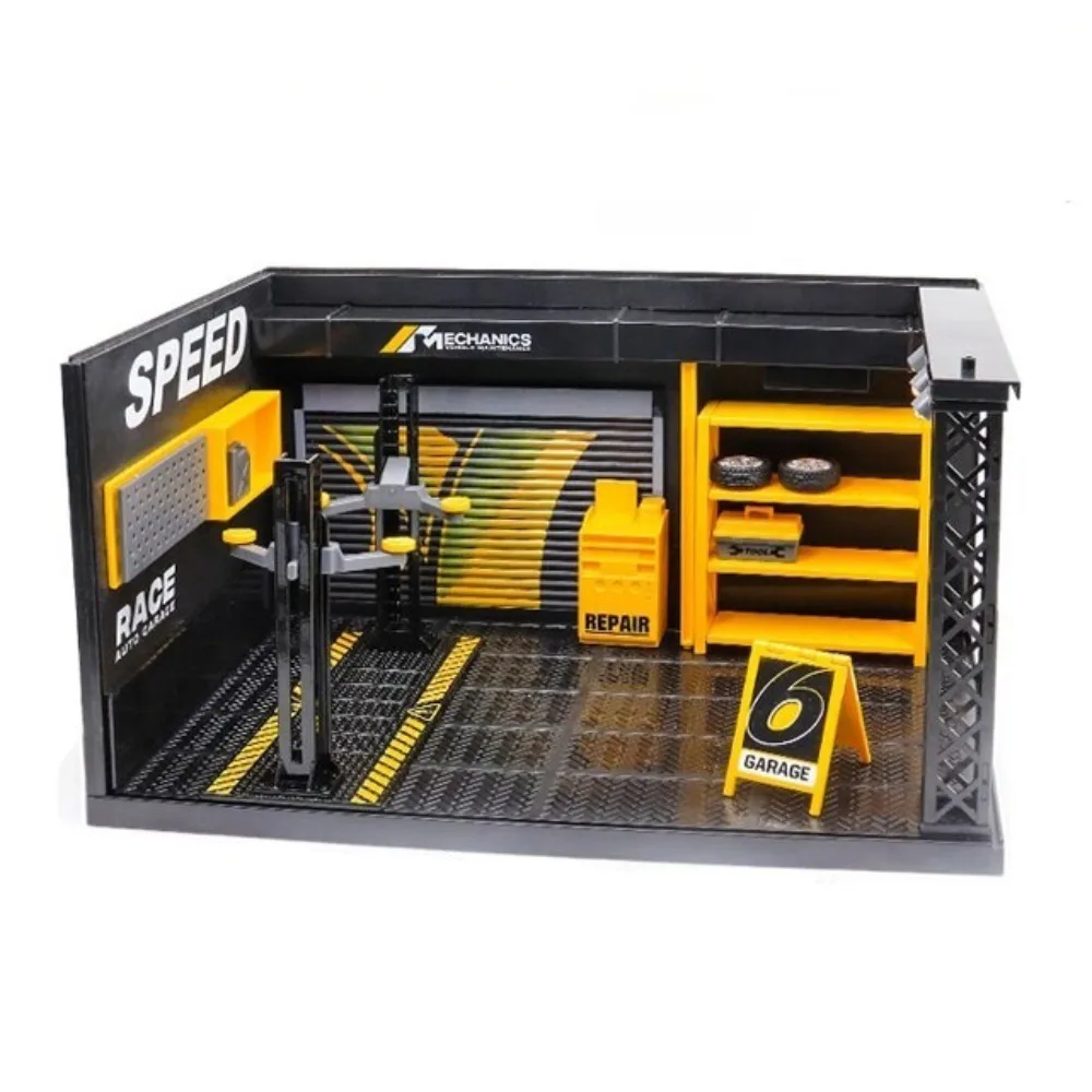 

1:24 1:32 Scale Lighting Parking Lot DlY Scene Miniature Car Garage Model Diecast Alloy Simulation Car Model Display Collection