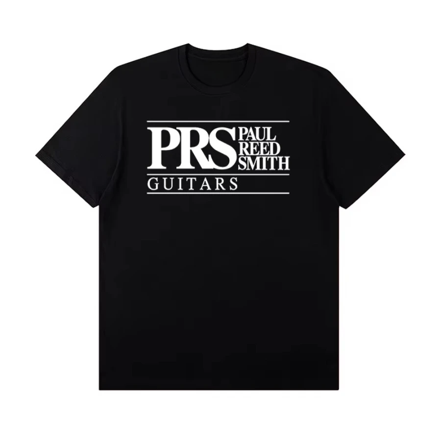 PRS Electric Guitar Peripheral Pattern Round Neck Rock T-shirt Short Sleeve Band Lead Singer Guitarist Practice T-shirt
