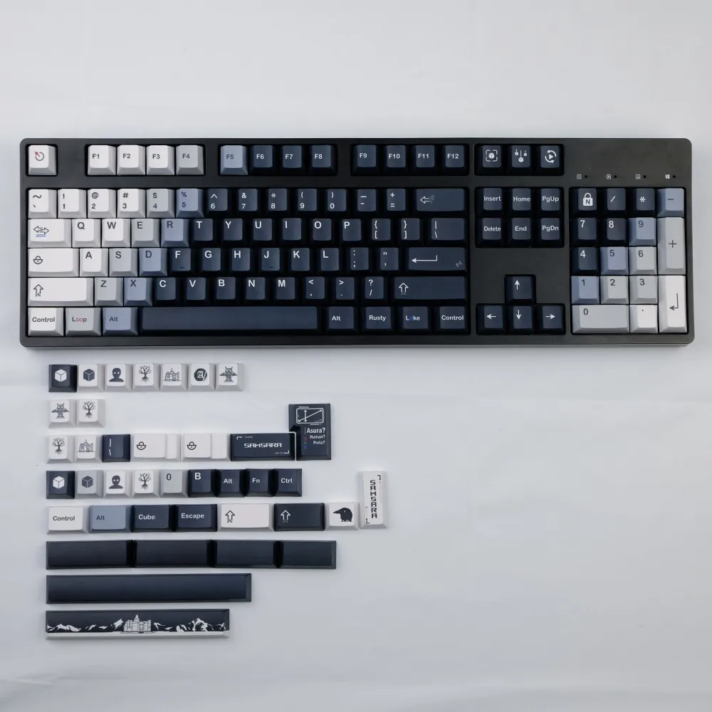 

Rust Lake, колпачок для клавиш, пятисторонняя сублимационная механическая клавиатура, клавиши из ПБТ, оригинальный высокий градуированный сменный цикл