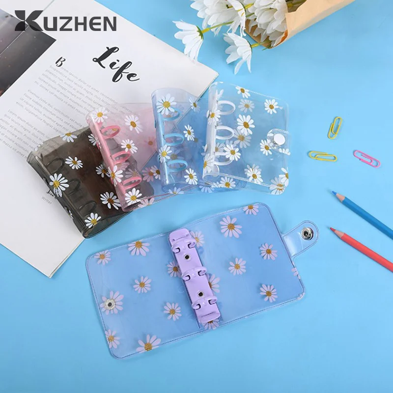 Mini 3 Hole Daisy Binder Note Planner Organizer Notebook Journal Diary Ring Binder Kawaii School Supplies