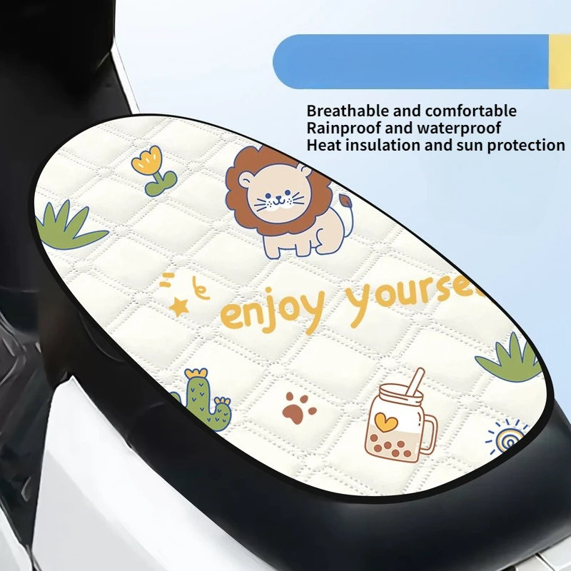 

Universal Motorcycle Seat Cover All Seasons Waterproof Thickened Fleece Electric Bike Seat Pad