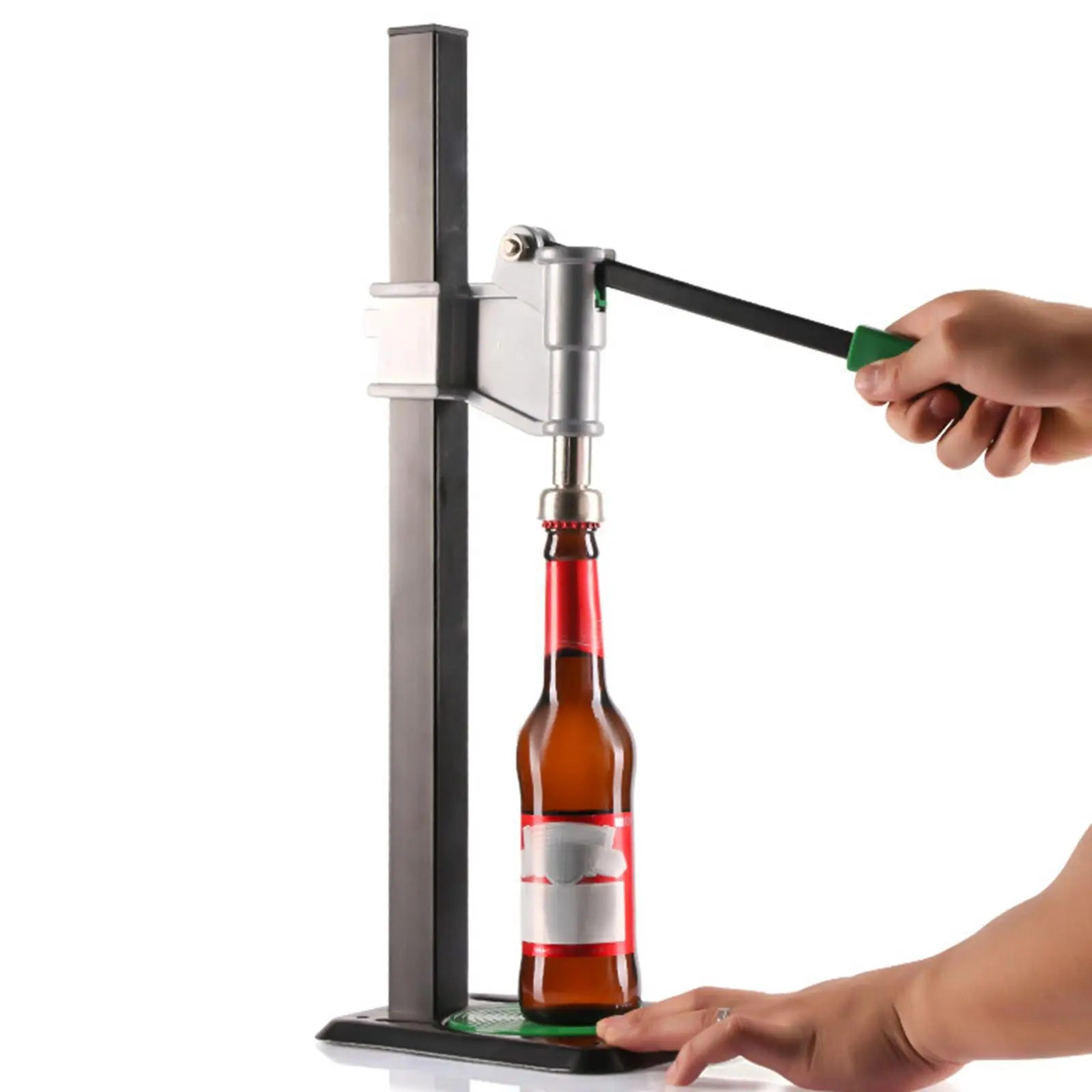 Home Brewing Manual Bottle Capper Ergonomic Grip Stainless Steel Sealer for Kitchen Glass Bottle Capping
