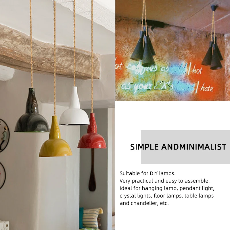 1~10m Electrical Wire Twisted Cable 2 Cores 3 Cores Hemp Rope Retro Style Copper Vintage Braided Wire Pendant Light Lamp Cord